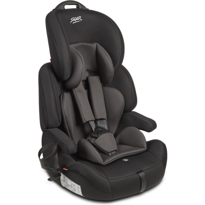 Детское автокресло SIGER СТАР ISOFIX ЛЮКС черный графит