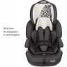 Удерживающее устройство для детей SIGER Стар ISOFIX, гр. I/II/III, 9-36 кг, 1-12 лет, серо-бежевый, зебра