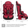 Удерживающее устройство для детей SIGER Трансформер Прайм ISOFIX красный, гр. I/II/III, 9-36 кг, 1-12 лет