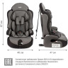 Удерживающее устройство для детей SIGER Трансформер Прайм ISOFIX серый, гр. I/II/III, 9-36 кг, 1-12 лет